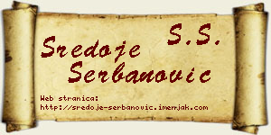 Sredoje Šerbanović vizit kartica